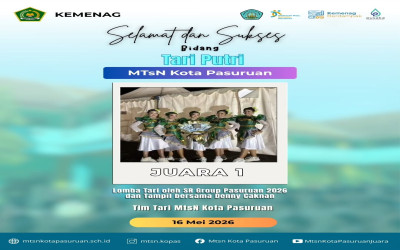Tim Tari MTsN Kota Pasuruan Sabet Juara 1 dan Tampil Bareng Denny Caknan!